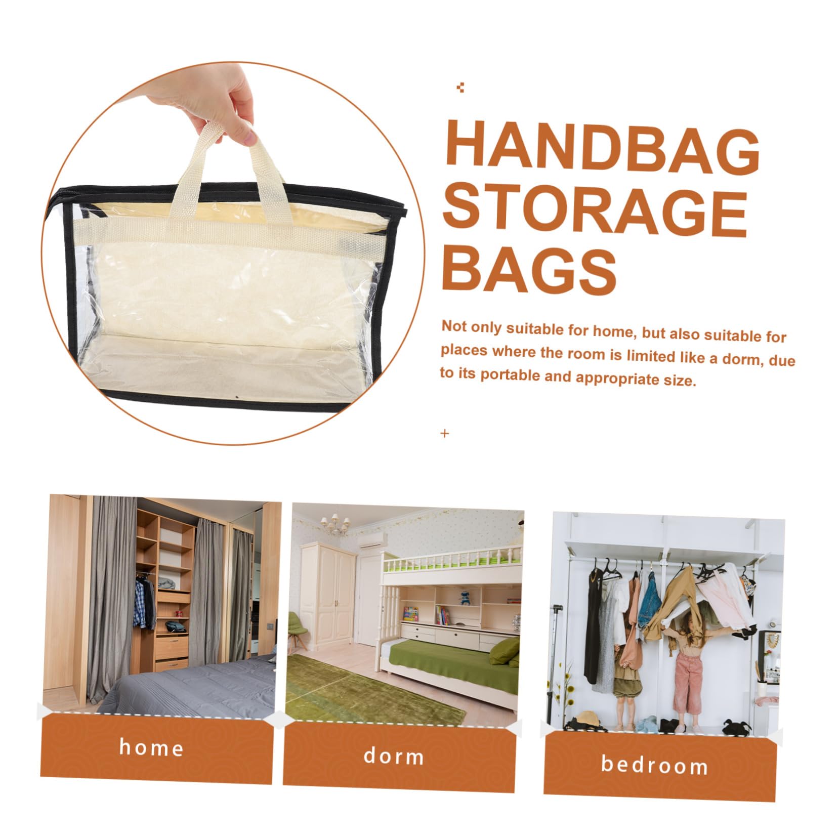 MAGICLULU Organizador Colgante de Bolsos de PVC Transparente 15 Piezas | Armario y Bolsas Colgantes, Diseño Translúcido, Cierre Hermético, Uso en Hogar y Dormitorio