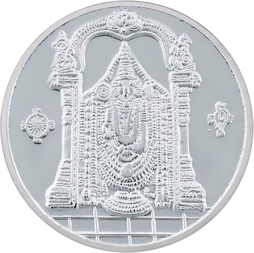 Bangalore Refinery 999 Purity Lord Balaji Silver Coin 10 Gram