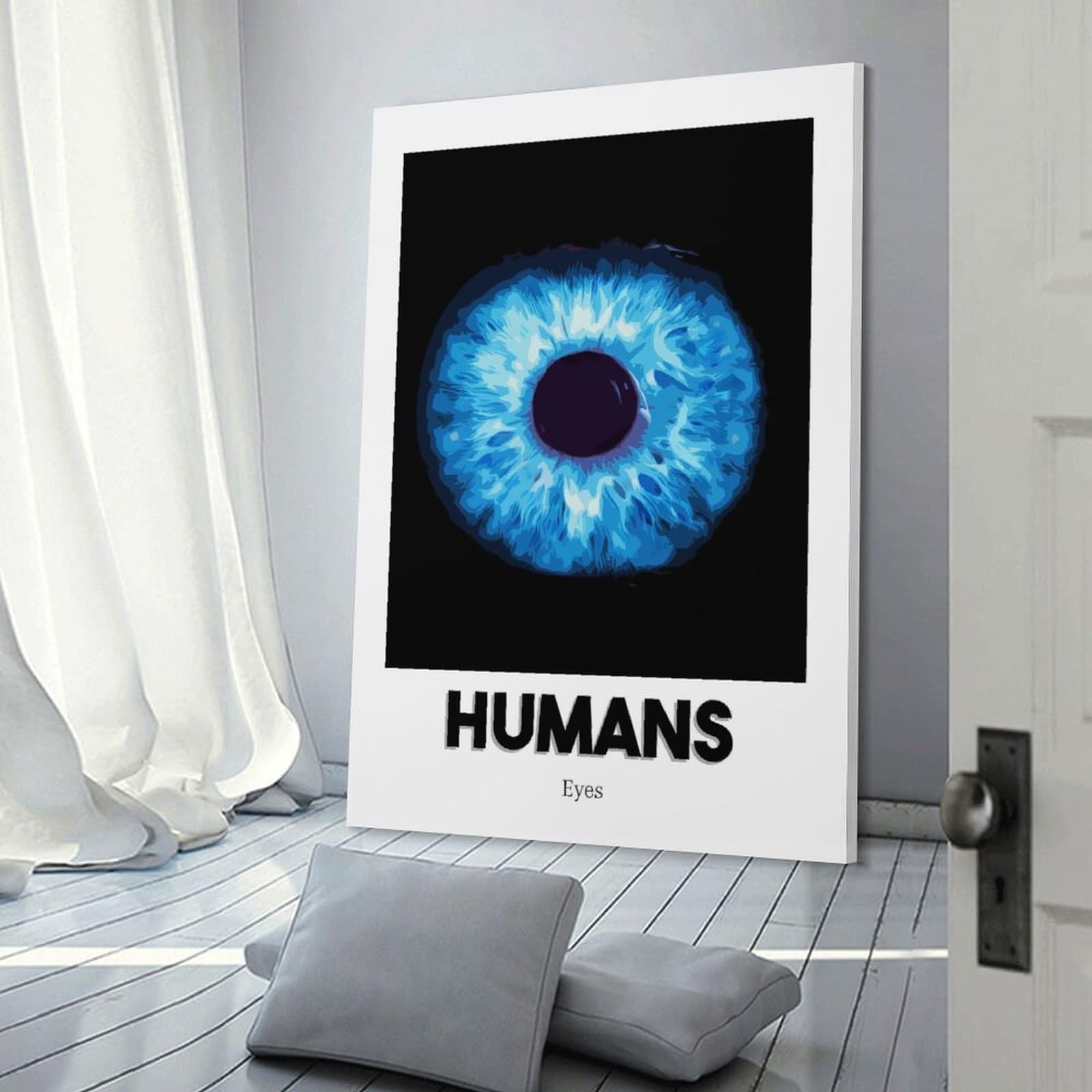 Junmoney Human Eye Canvas Wall Decor, 08x12inch(20x30cm), for New Homes, Bedrooms Or Workspaces, Gift Idea for Housewarming And Birthdays