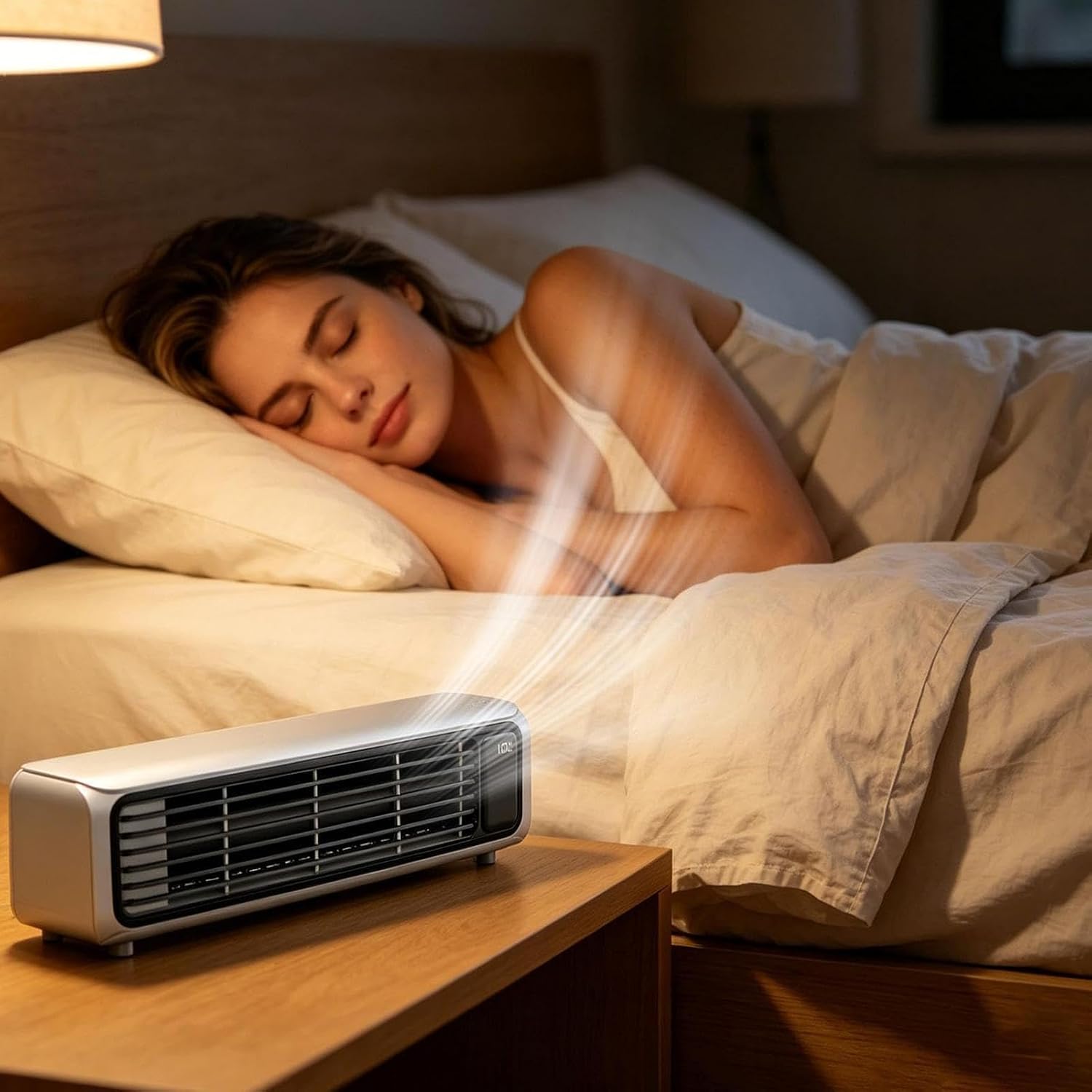 Cooling Tower Fan | Bladeless Standing Portable Adjustable - Personal Tower Fan,for Dorm, Office, Kitchen, Camping, Travel, House, Indoor, Inside, Living Room, Bedside, Floor, Desk