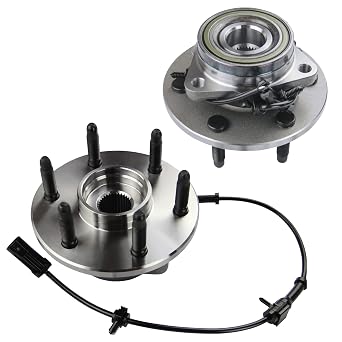 Replacement 515036 Set of 2 Front Wheel Bearing and Hub Assembly with 6 Lugs W/ABS for 4WD 4x4,Compatible with Chevrolet Avalanche 1500 Express Silverado Suburban Tahoe and GMC
