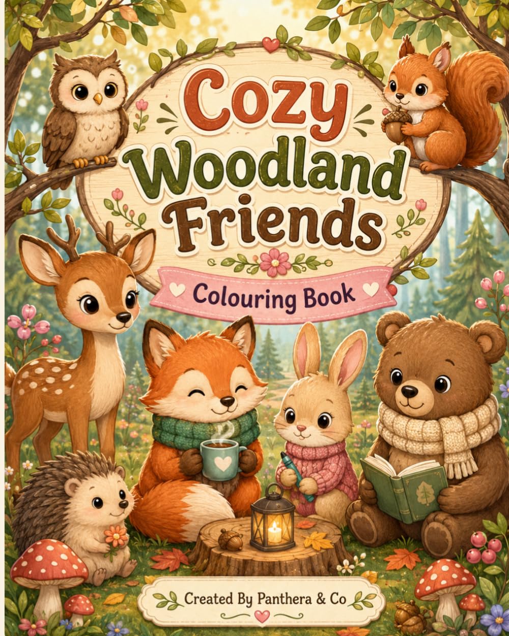 Cozy Woodland Friends Colouring Book: Cute Forest Animals, Cosy Scenes & Relaxing Designs to Colour (Cosy Colouring Books)