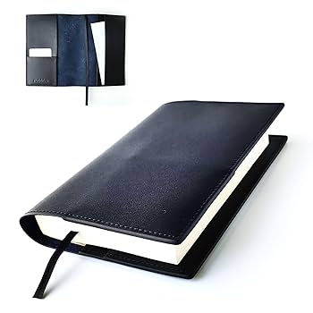 Amazon | [Pebblee] ブックカバー 文庫本 小説 サイズ 牛革 両