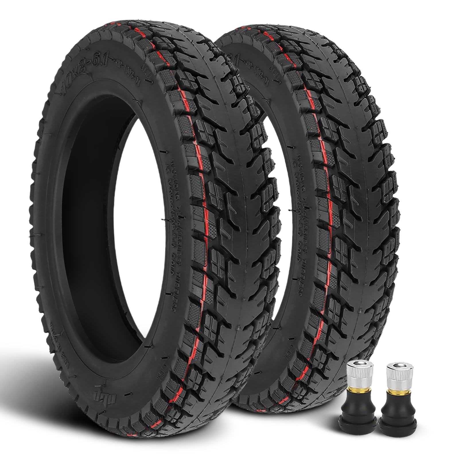 GLDYTIMES (2 Pack) 10x2.30-6.5 Vacuum Tire With Sealant,10 Inch Off Road Tubeless fit for 10x2.3 NIU KQi2 Pro Electric Scooter,Replacement Front/Rear Spare Tire,Durable,Non-slip