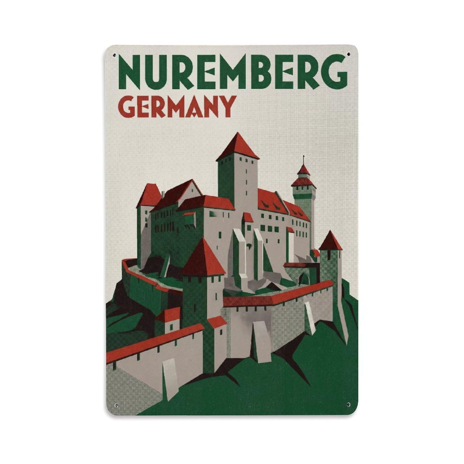 Travel Retro Germany Nuremberg Metal Tin Sign