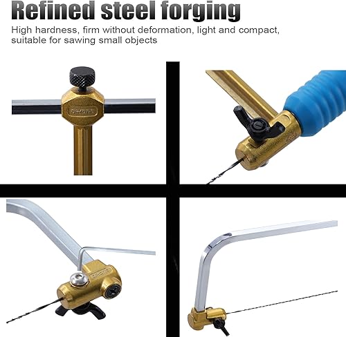 Miniatura 2 de Sierra de mano de metal resistente para carpintería, corte rápido, antideslizante, 8 hojas de sierra de desplazamiento con dientes en espiral, para