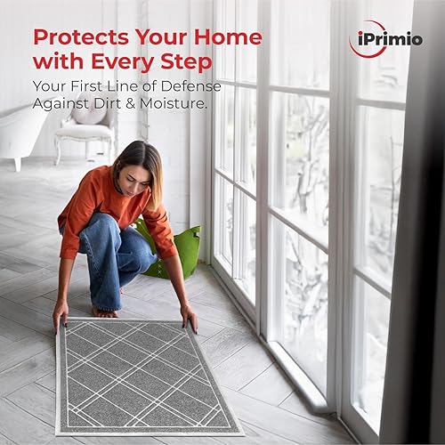 Miniatura 89 de SlipToGrip- Tapete universal de entrada, antideslizante, duradero y lavable- Tapete de bienvenida p/interior/exterior/entrada, malla Duraloop, Verde