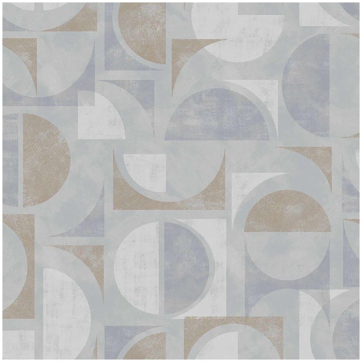YöL Geometric Wallpaper Grey Gold Metallic Paste the Wall Modern Abstract