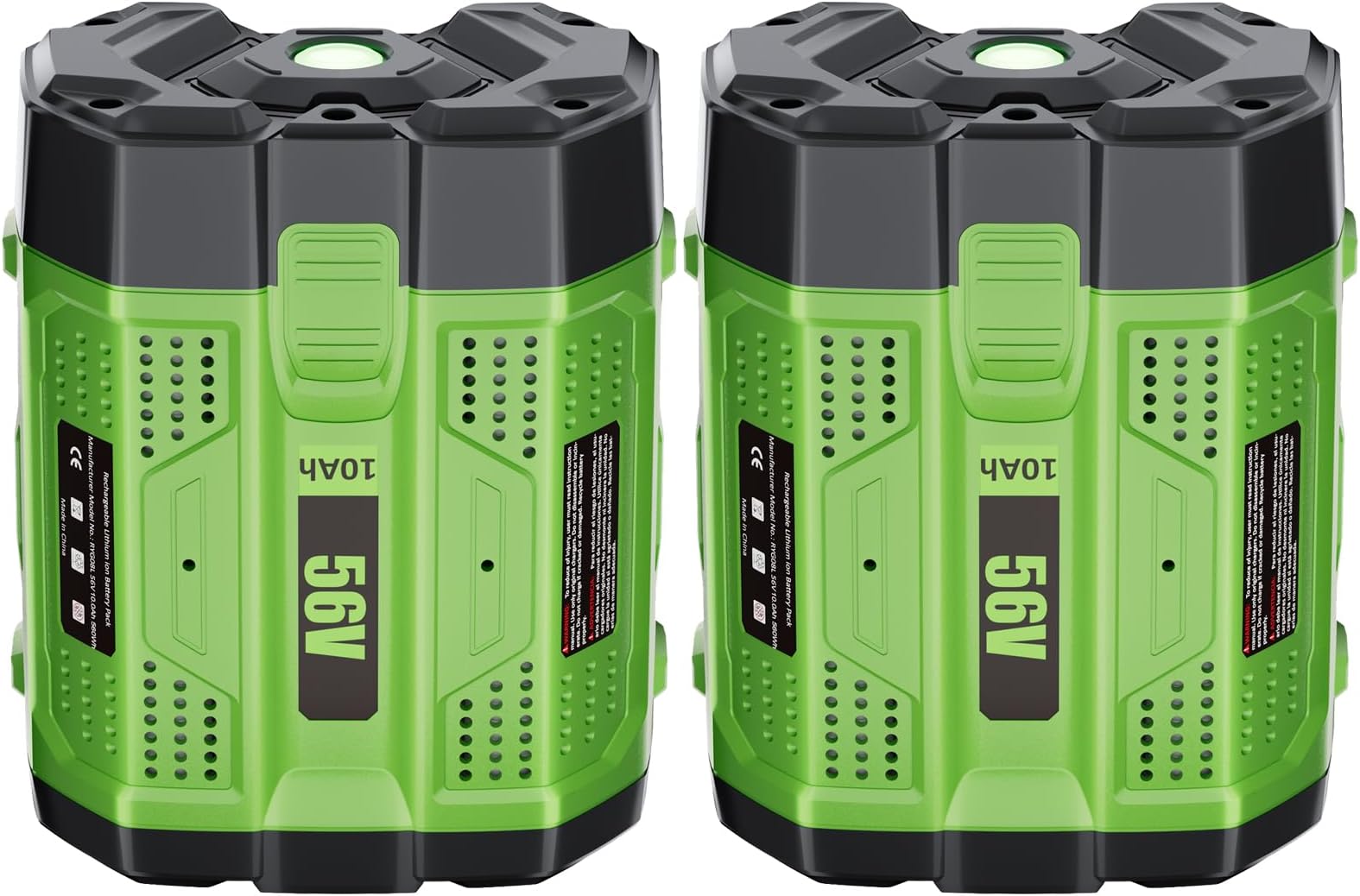 Upgraded 56 Volt 10000mAh for EGO Battery Replacement for EGO 56V Battery 10Ah Lithium ion BA2800T BA2800 BA5600T BA4200 BA1400T Compatible with EGO 56V All Cordless Power Tool and Chargers (2Pack)