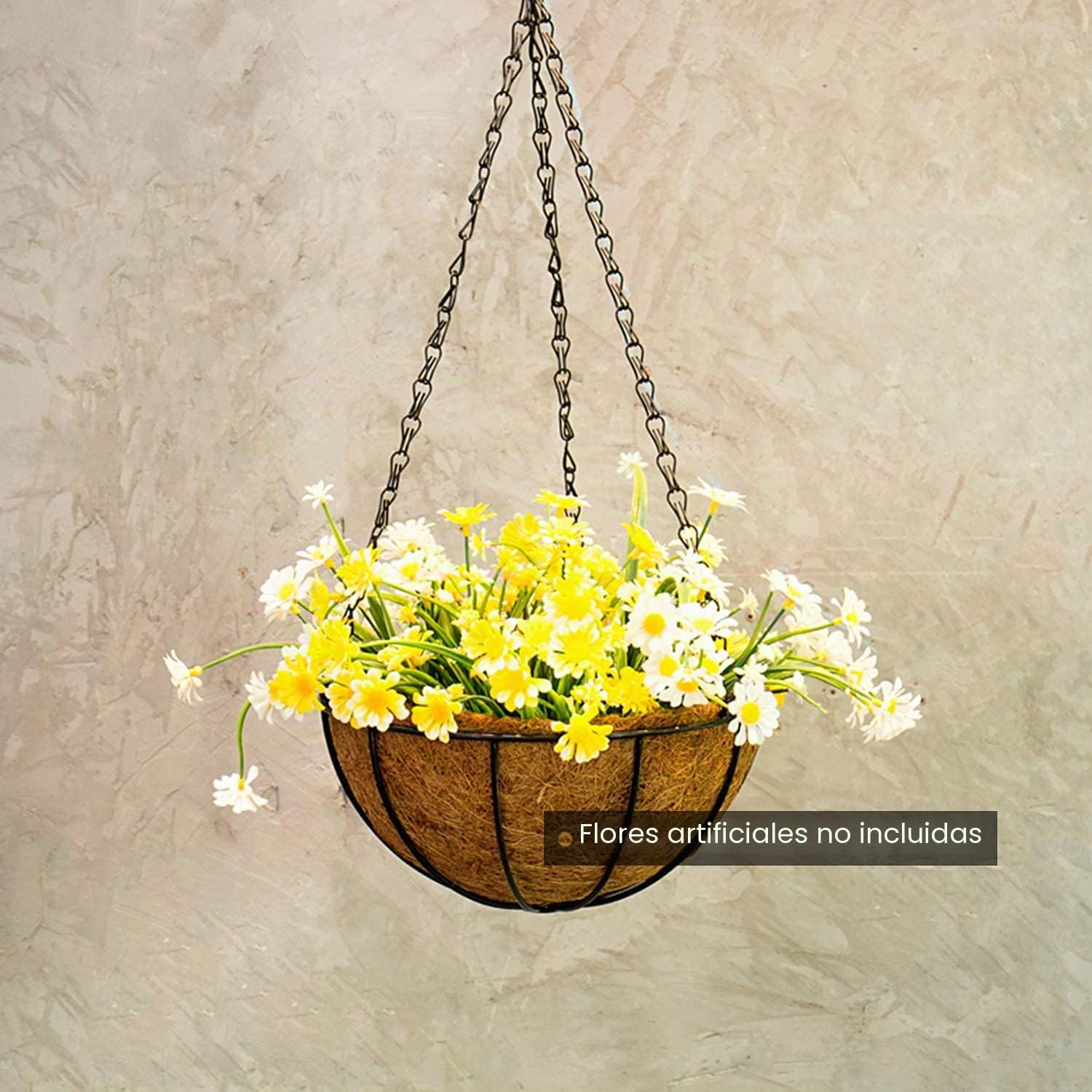 Tosnail – 8.3 "Dia. Redondo de plástico resina jardín planta percha decoración macetas – Pack de 3