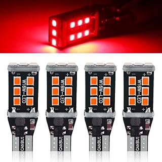 912 921 LED Bulb Reverse Light, T15 W16W 912 921 906 2835-15SMD Stable IC Decoded Driver Canbus Error-free Bulb, Instant Start Waterproof Bulb Replacement, Universal for Most Cars (Red)