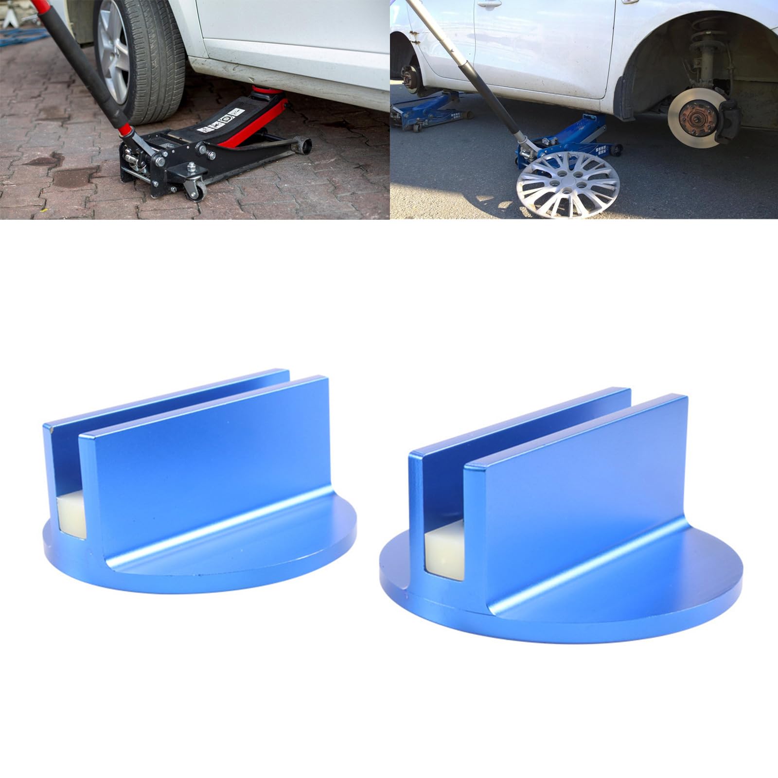 Auto Wagenheber Pad Adapter für Wagenheber Ständer, universell, magnetische Aluminium Schlitzrahmenschienen, Quetschschweißnähte, Protektoren, magnetisches Pad