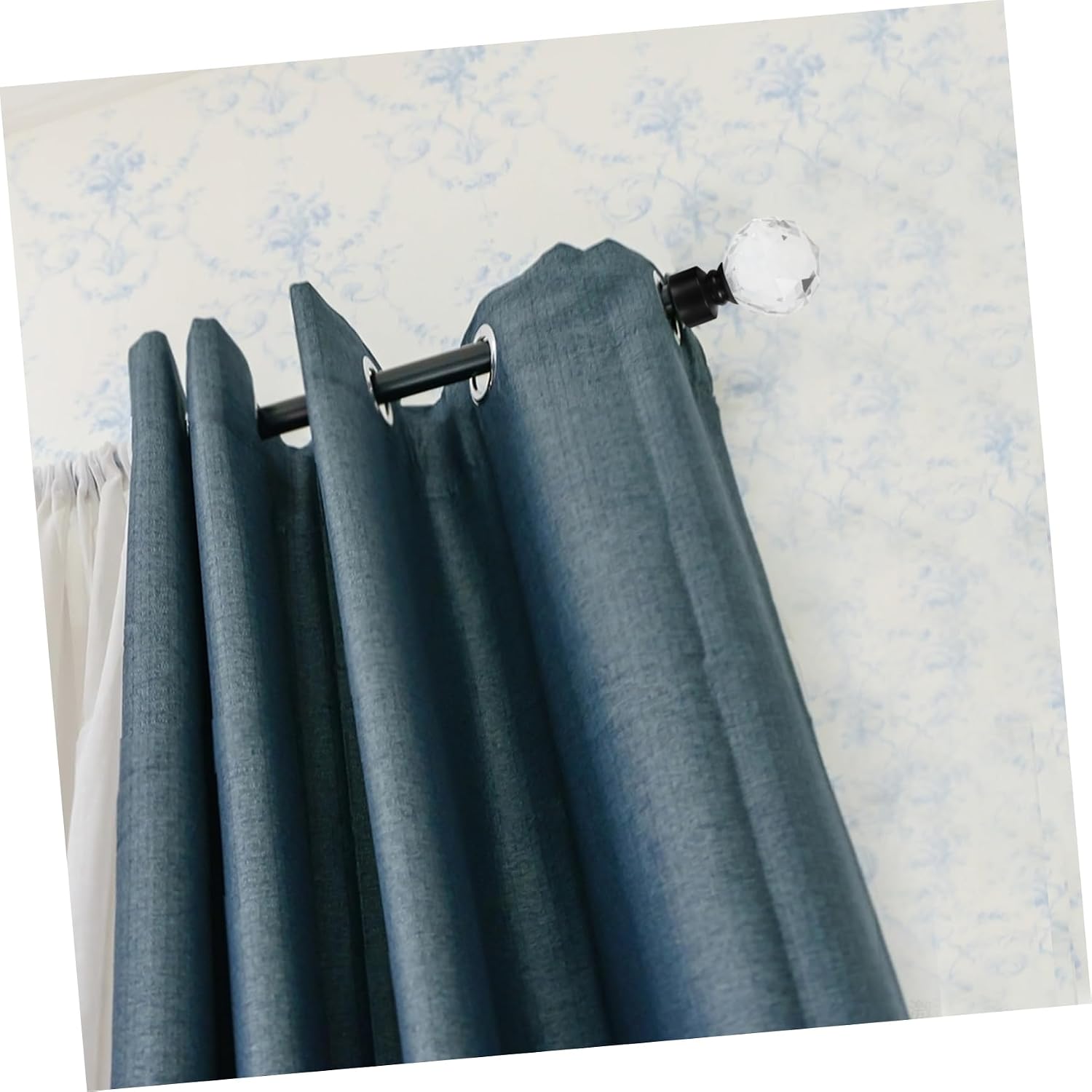 Garneck Curtain Rod Decorative Head Balls Black Curtain Rods End Fittings Home Decor