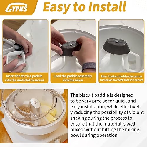 Miniatura 4 de Paletas de galletas para máquina de cocina universal, paletas de agitación compatibles con mezclador de soporte Universal Plus y destornilladores