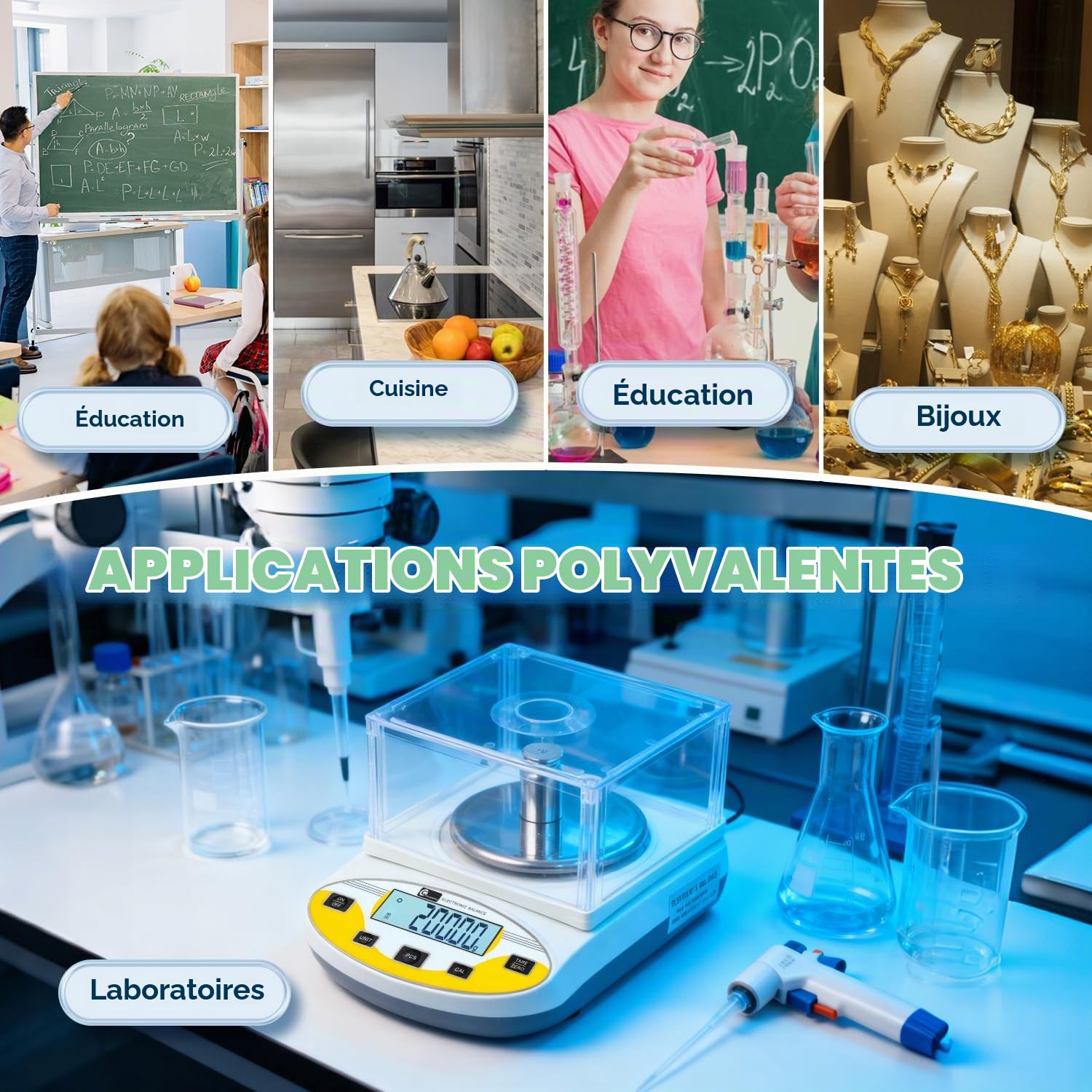 CGOLDENWALL 3000g x 0,01g Balance Analytique Laboratoire avec Pare-Vent | Balance Haute Précision, Tare/Comptage/13 Unités, Plateau Inox Ø12cm, pour Laboratoire, Bijouterie, Industrie, Éducation