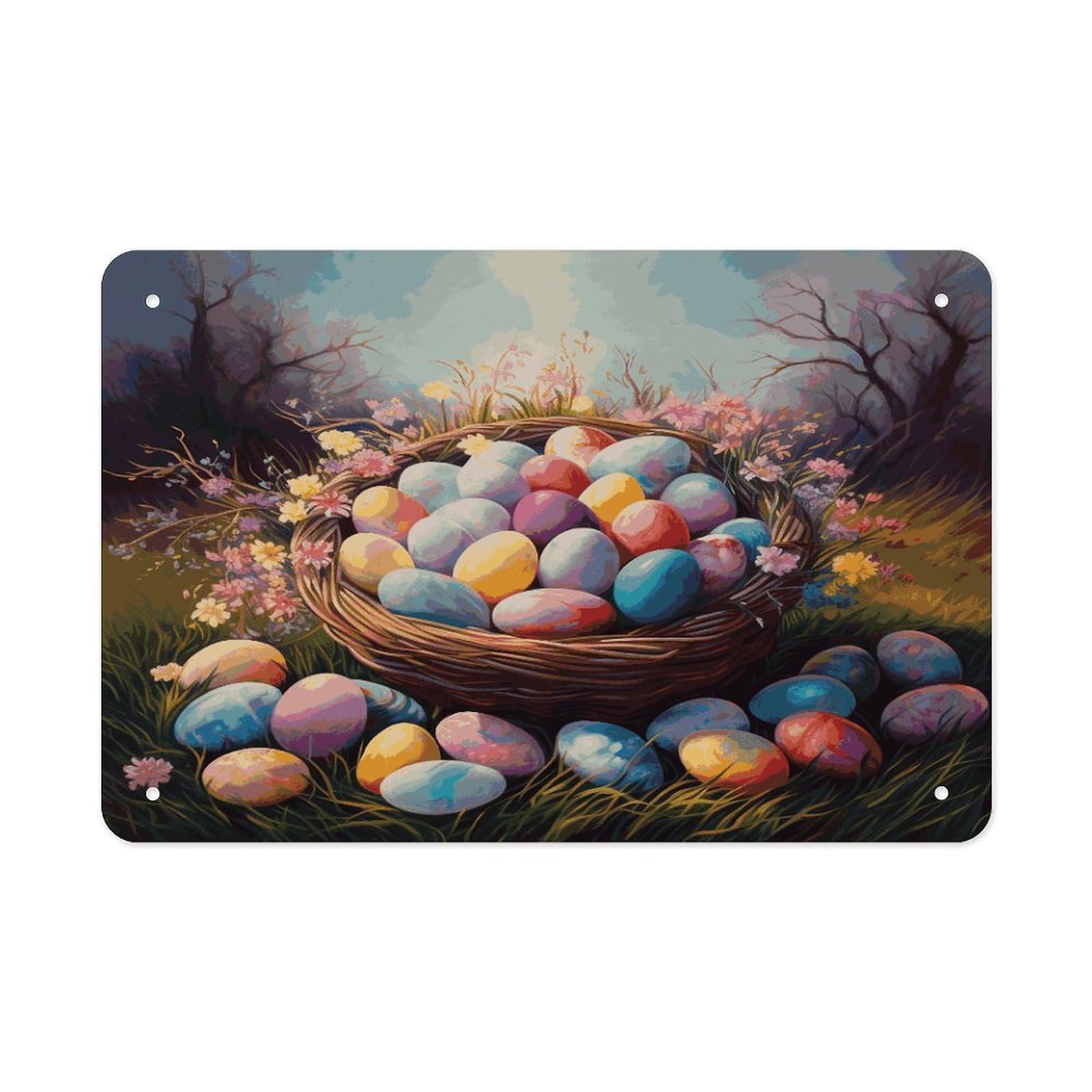 Fodpand Style Easter Eggs1 Wall Art Metal Signs Tin Sign