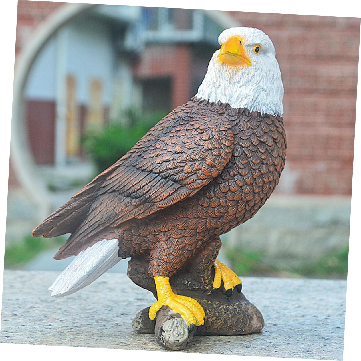 Harz Adler Statue – 24,5x18x11 Cm, Tierfigur Für Garten, Büro & Deko