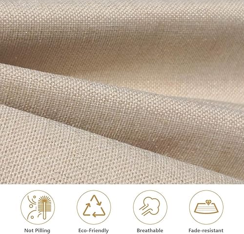 Miniatura 7 de rouihot Juego de 4 fundas de almohada cuadradas de lino de 24 x 24 pulgadas, color naranja otoñal, calabaza, acuarela, decoración del hogar, fundas