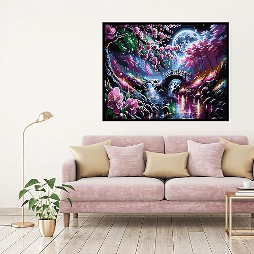 Miniatura 10 de igoodom Kit de pintura de calavera por números para adultos, pintura por números para adultos, flor de calavera, pintura al óleo, pinturas acrílicas