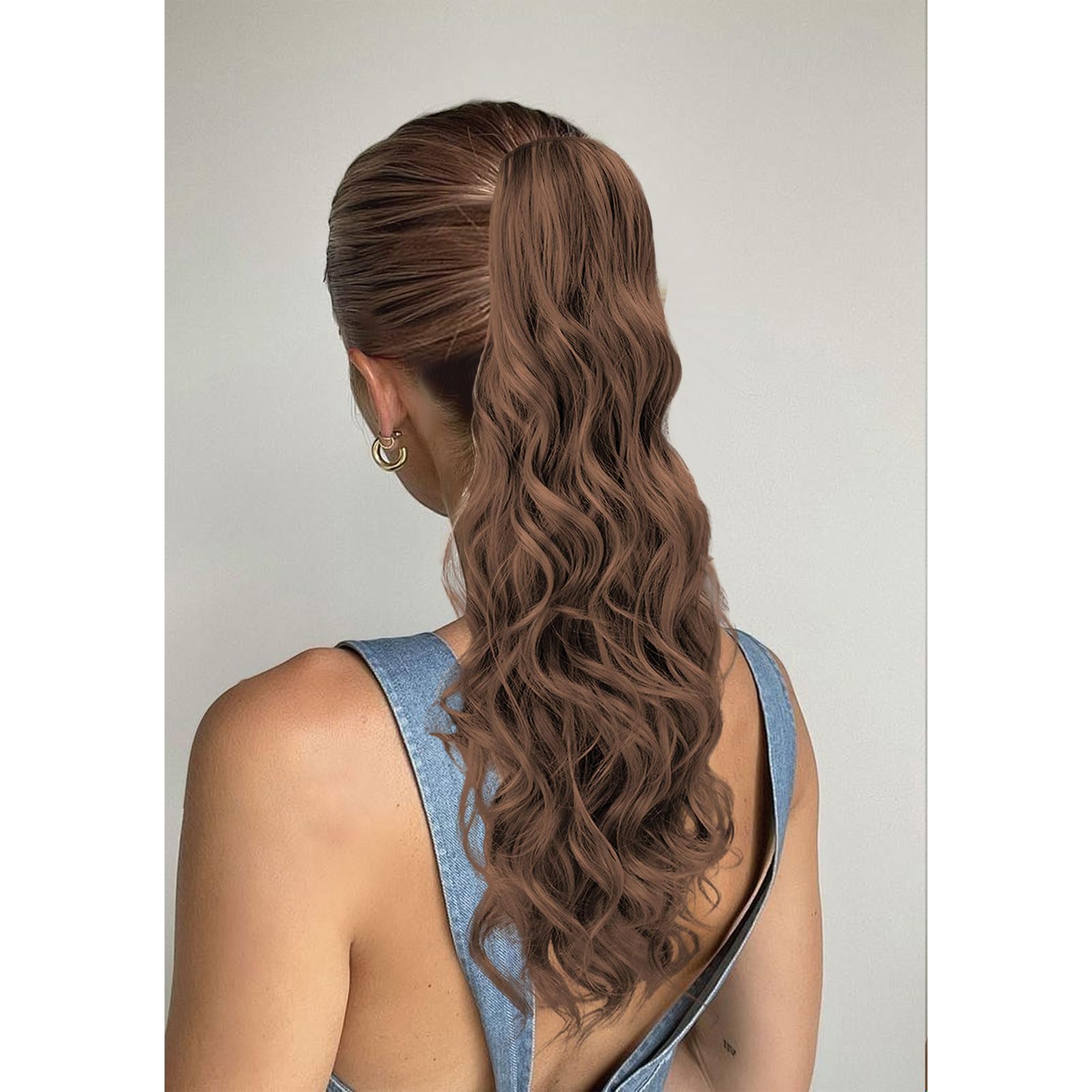 GWAWG Ponytail Extension, Black Hair Claw Clip in Extensions,Hair Extensions - Image 4