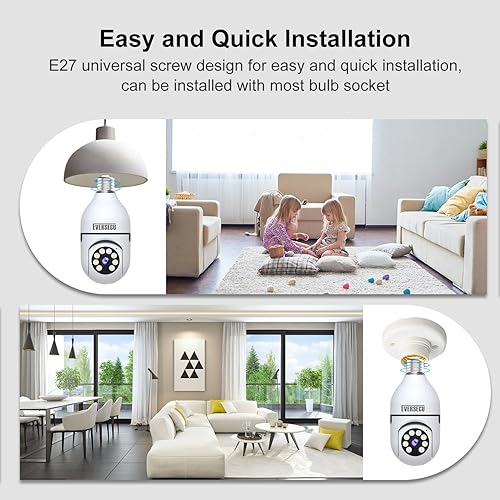 Miniatura 8 de EVERSECU Paquete de 4 cámaras de seguridad inalámbricas de 1080P, WiFi de 0.08 oz y 0.18 oz, seguimiento automático, audio de 2 vías, visión