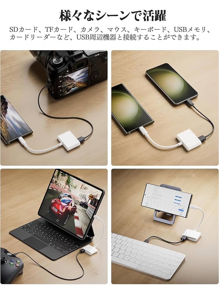 Amazon.co.jp: Juckier SDカードリーダー Type-C USB/SD/TF変換