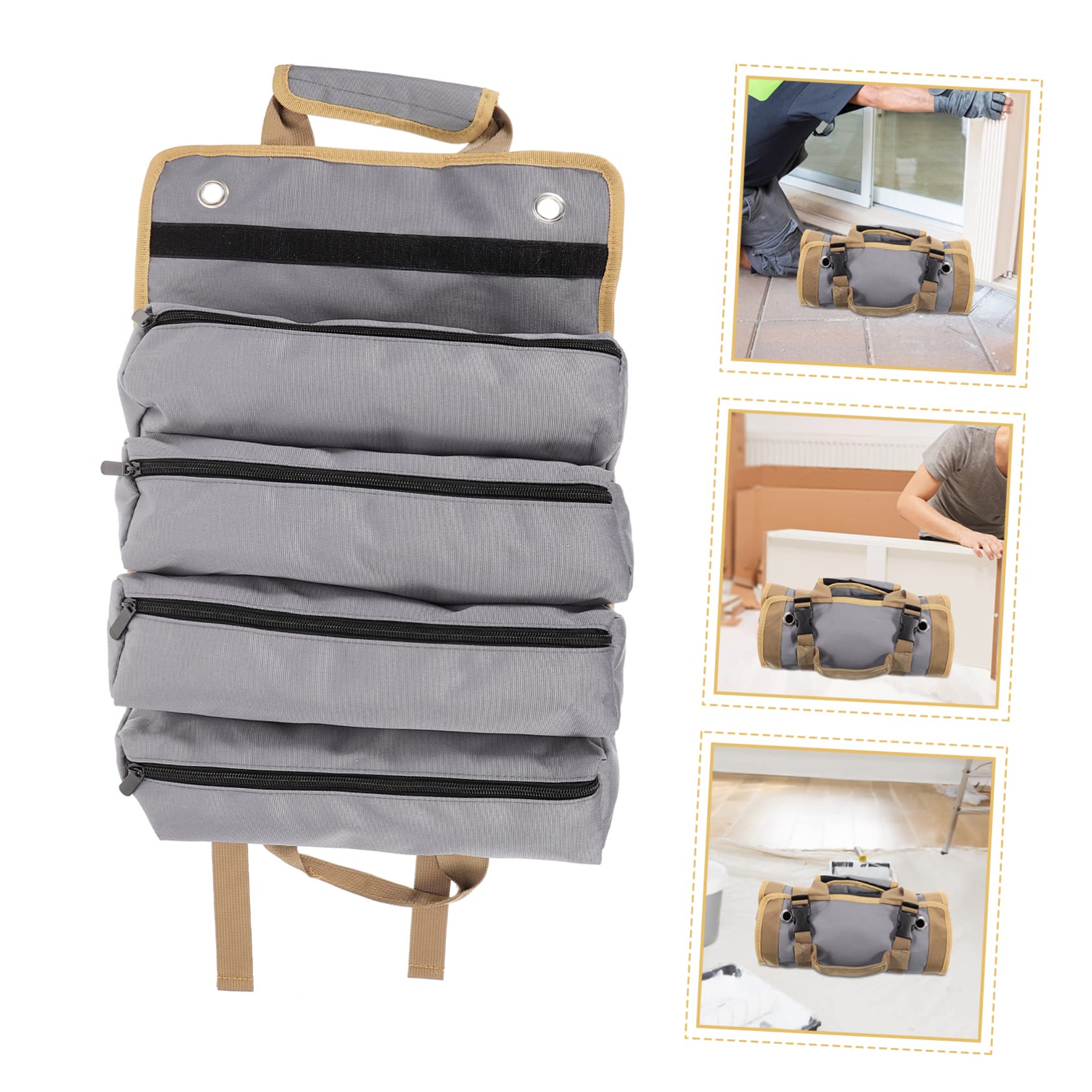 Borsa Portautensili Arrotolabile Oxford Organizer Compatto Per Utensili Pratica e Leggera Per Elettricisti e Falegnami