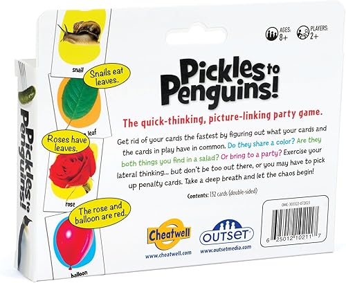 Miniatura 4 de Pickles to Penguins! Edición de viaje - El juego de fiesta de enlace de imágenes de pensamiento rápido - para 2 o más jugadores a partir de 8 años