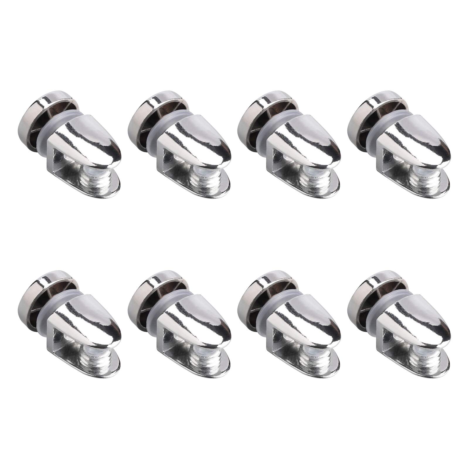 Glass Shelf Bracket, 8Pcs Adjustable Glass Mounting Brackets Zinc Alloy Glass Shelf Holders Clamp Clip Supports For 6-10Mm Glass Acrylic Wood, 604947695604
