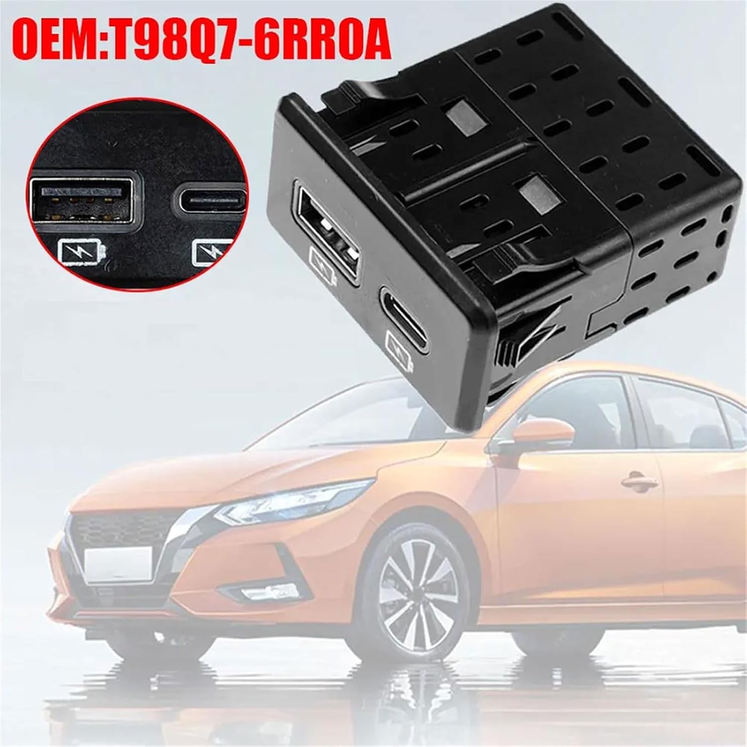 High Compatibility USB Port Socket Adapter with Multiple Charging Ports T99Q7-6MA0A T99Q7-6LB0A for Autmotives