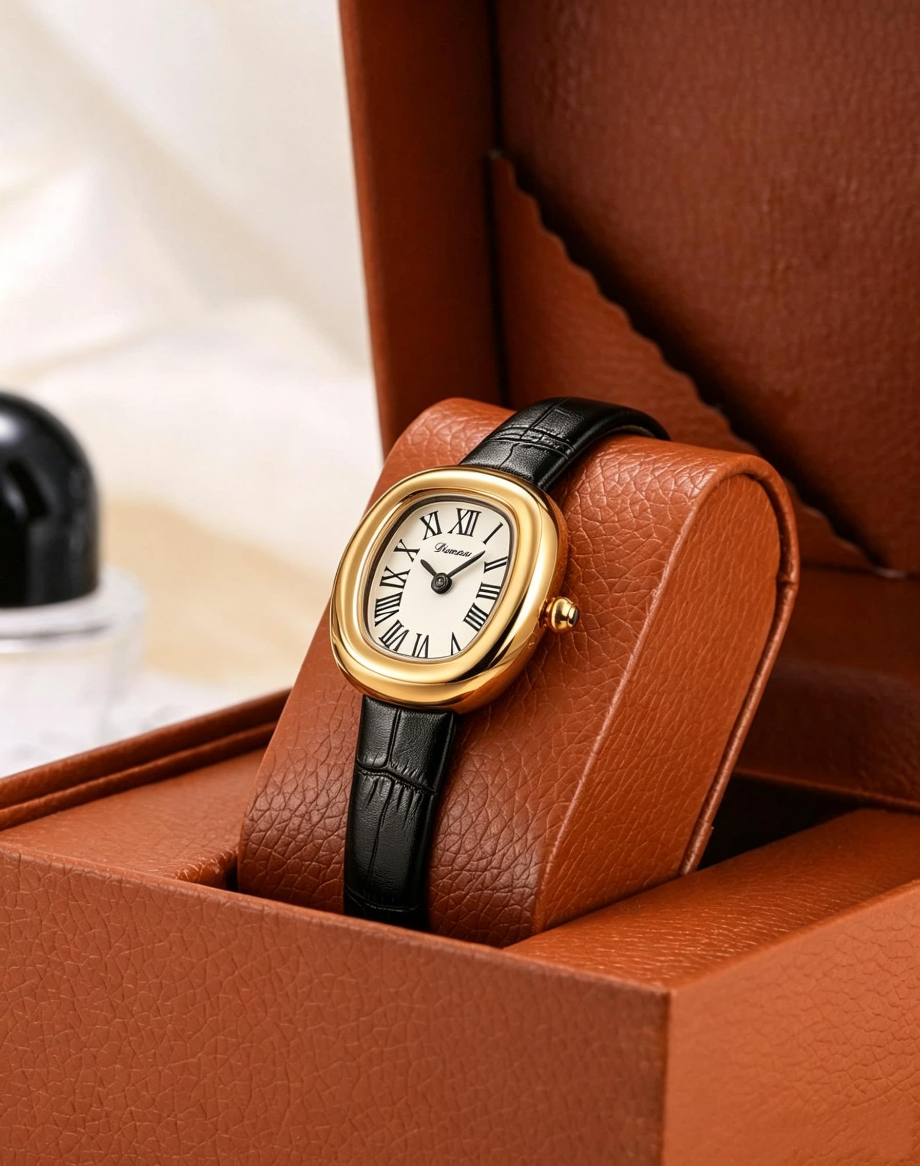 FORSINING Orologi da polso al quarzo da donna con cinturino in acciaio inossidabile