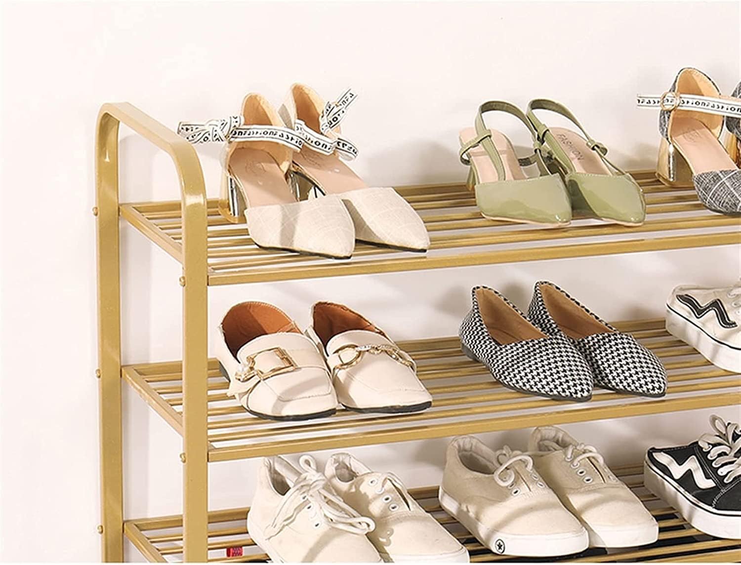 Frylr シューズラック 省スペース 大理石柄 木製 9段階 大容量