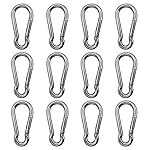 Outmate Marine Grade 316 Stainless Steel Carabiners -2 inch Heavy Duty, Durable & Rust-Free Clips for Gym, Swing, Dog Leashes, Hammocks, Keychains, and More(316,M5,Pack of 12)