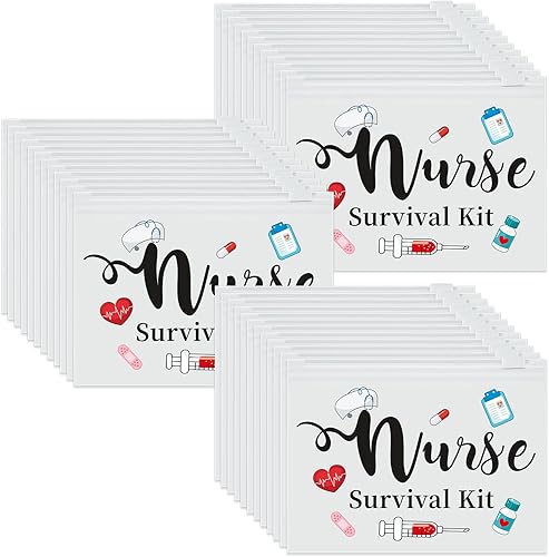 Miniatura 8 de Kacctyen 120 bolsas para enfermera, kit de supervivencia para enfermeras, bolsa de cosméticos, bolsas de maquillaje de EVA para enfermera, bolsa