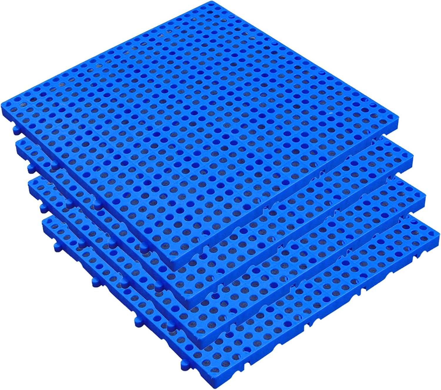 Lightweight Plastic Pallet, Waterproof Storage Grid Pad, Moisture Proof Floor Pallets, Breathable Grid Ventilation Portable Combined for Supermarket Basement,30x30x3cm