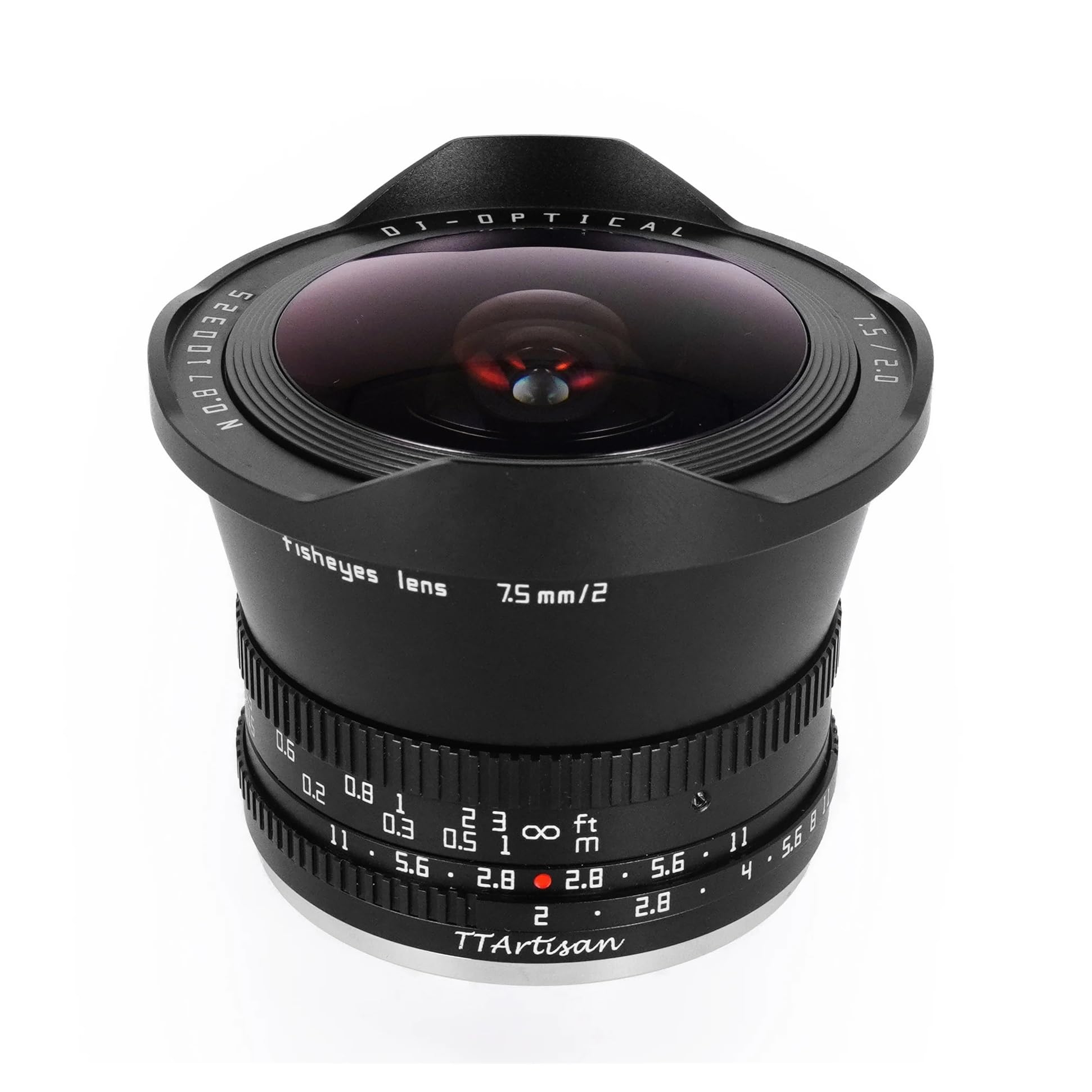 TTArtisan MF7.5mm F2 Xマウント APS-C Fisheye TTArtisan 7.5mm F2 APS-C Manual Focus Wide Angle Fisheye Lens