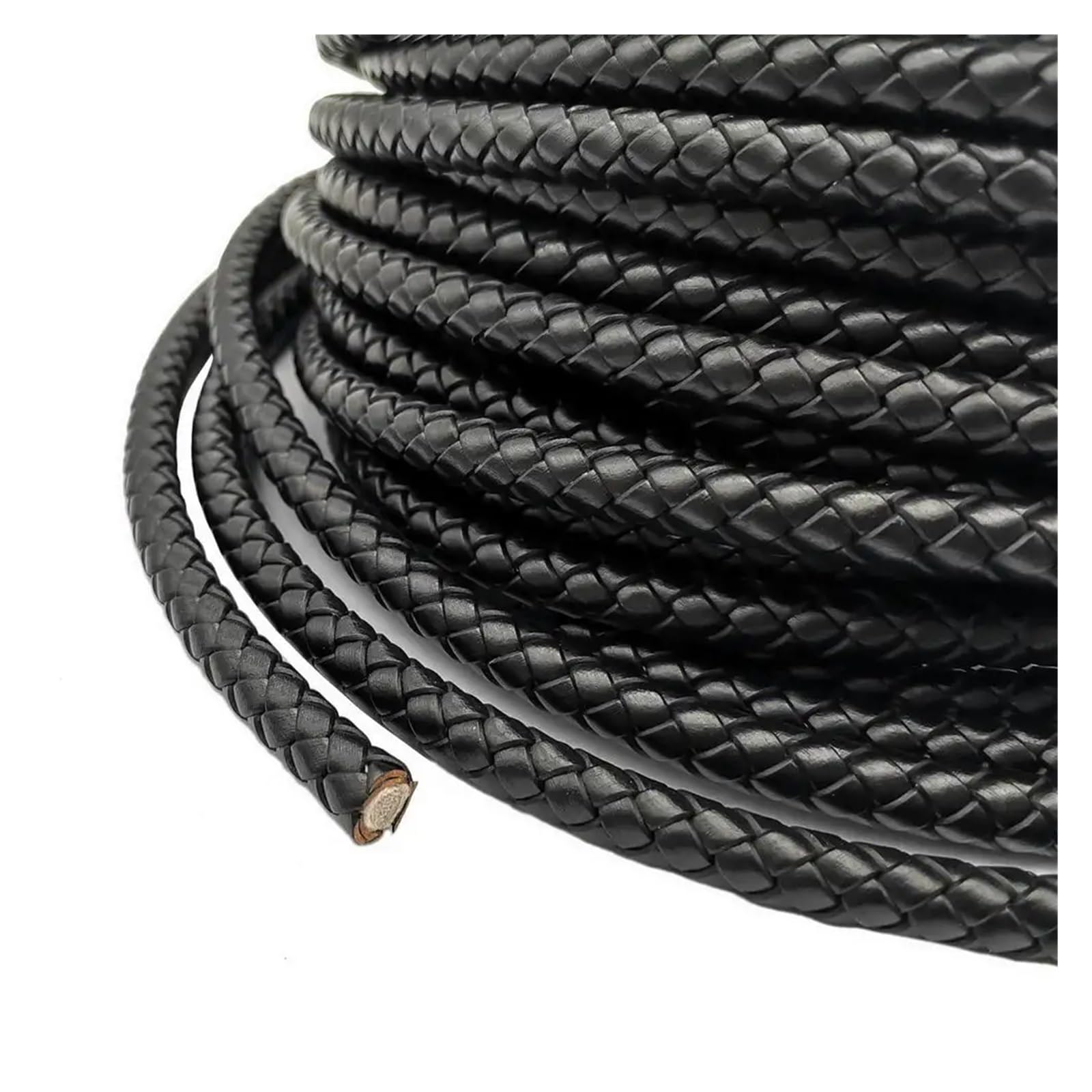 Pleciony sznur ze skóry PU 8 mm