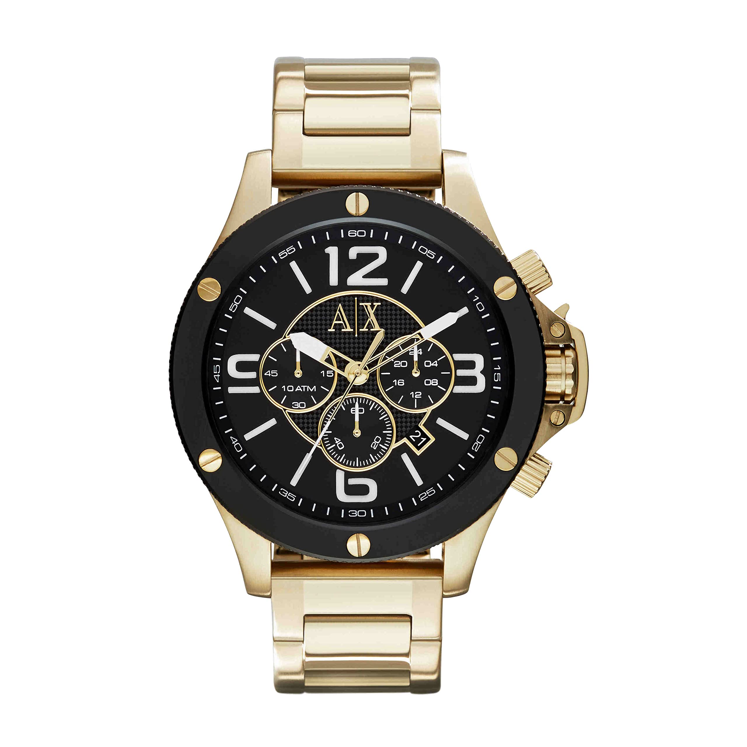 Armani Exchange orologio per uomo, movimento cronografo e cassa orologio per 48 mm con cinturino in acciaio inossiorologio perbile, pelle o silicone