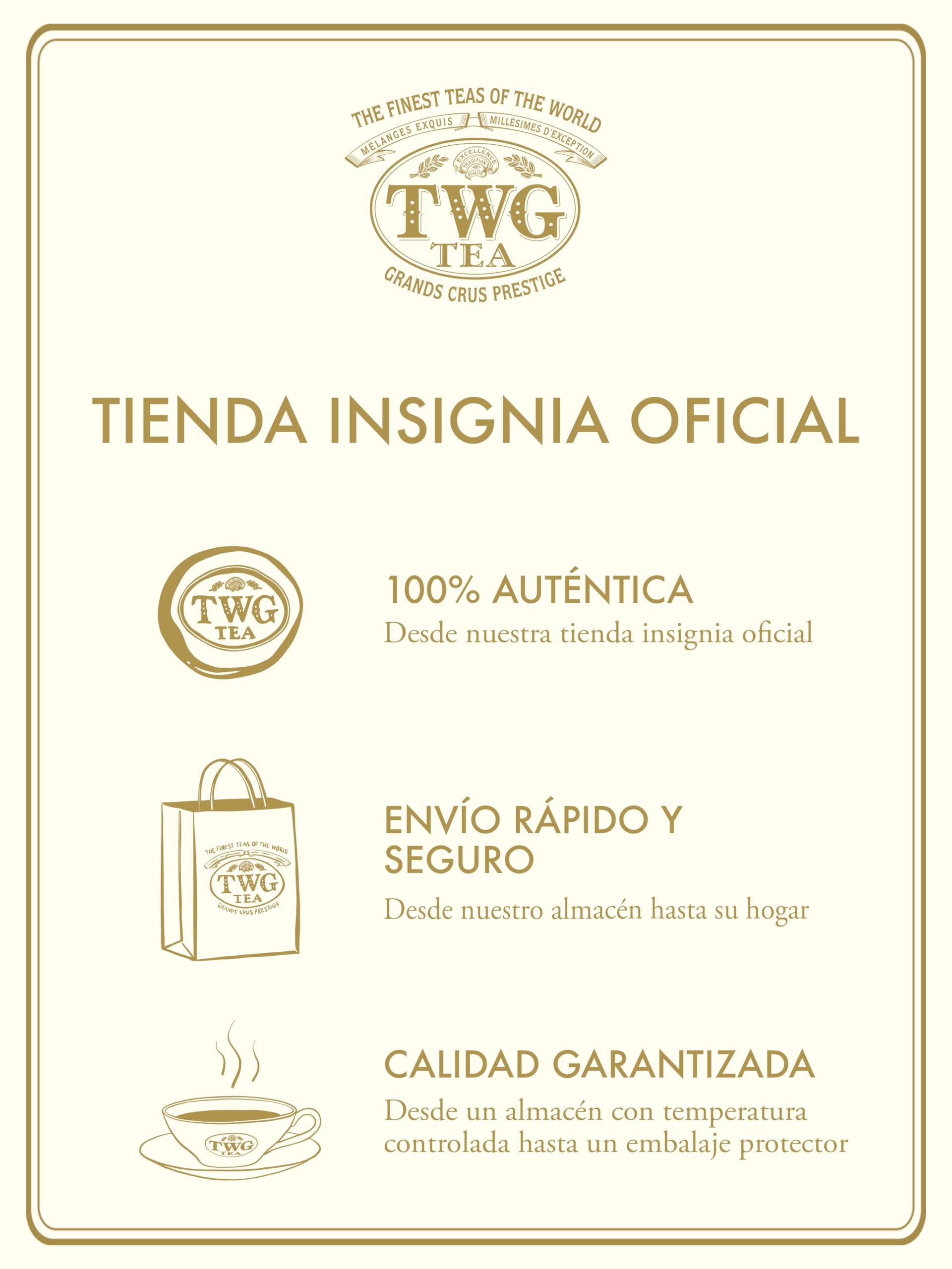 TWG Tea | Taster Collection Tea Bags, selección de 6 de los tés más vendidos en 30 bolsitas de algodón cosidas a mano en caja de regalo de 75 g