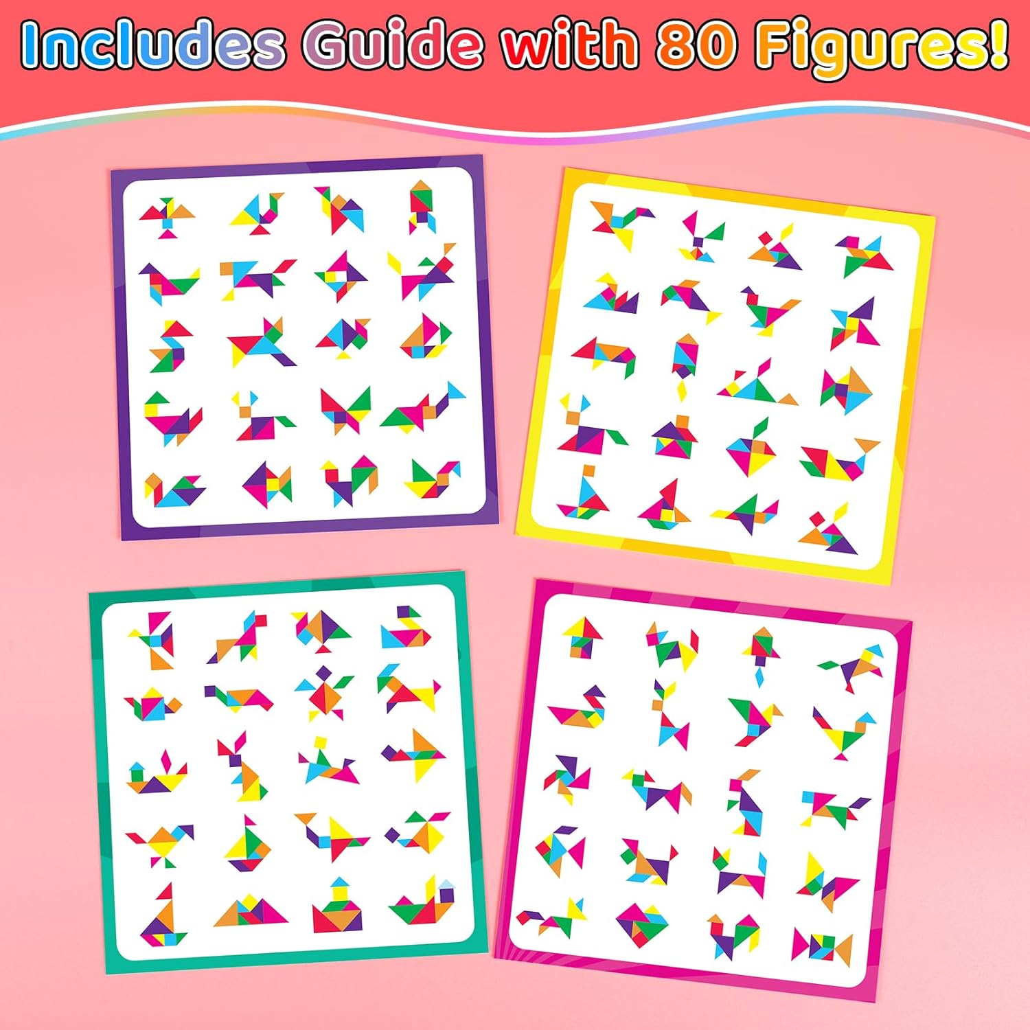 30pcs Tangram Puzzle Wooden Valentines Day Cards Gifts Kids Classroom Valentine’s Greeting Cards Classroom Exchange School Supplies Return Gifts For Birthday Party Favors Goodie Bags Stuffers Bulk Toy