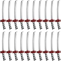 Vista 1 de Paquete de 20 Katanas inflables de 30 pulgadas, espada samurái, armas inflables para recuerdos de fiesta, cosplay, fiesta temática samurái