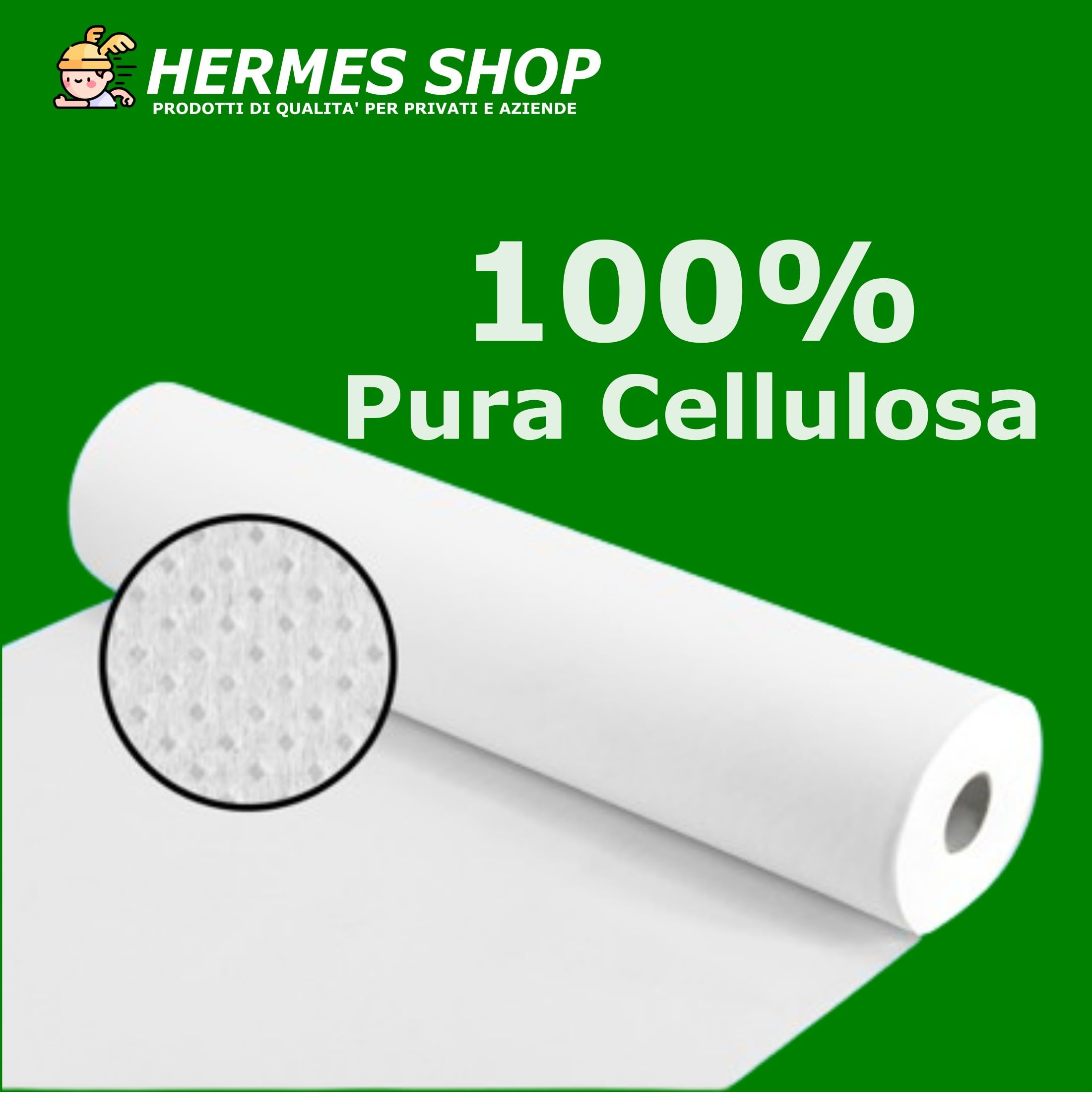 Hermes Shop Rotolo Carta Lettino Massaggio, 1 Pack x 6 Pz 60 cm x 80 mt 100% Cellulosa, Rotoli Carta Lettino Estetista e Terapie Morbidi Assorbenti, Lenzuolino Medico per Lettino Igienico Monouso