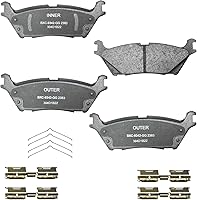 Vista 286 de Pastillas de freno traseras cerámicas Bendix Premium SBC1337 para Cadillac CTS 2014-2008, SRX 2016-2010, Chevrolet Camaro 2015-2010, Saab 9-4X 2011