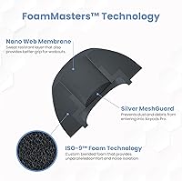Vista 7 de Foam Masters - Almohadillas de repuesto de espuma viscoelástica para AirPods Pro de 1a y 2a generación, 3 pares, Black Magic versión 6.0, cómodas