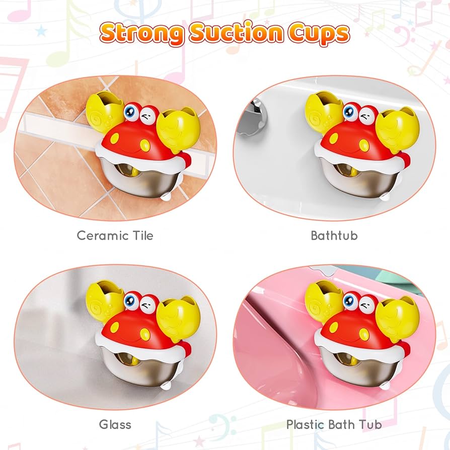 Baby Bath Toys Crab&Frog Bubble Machine Bathroom Toys For Children Funny Automatic Music Bathtub Abs