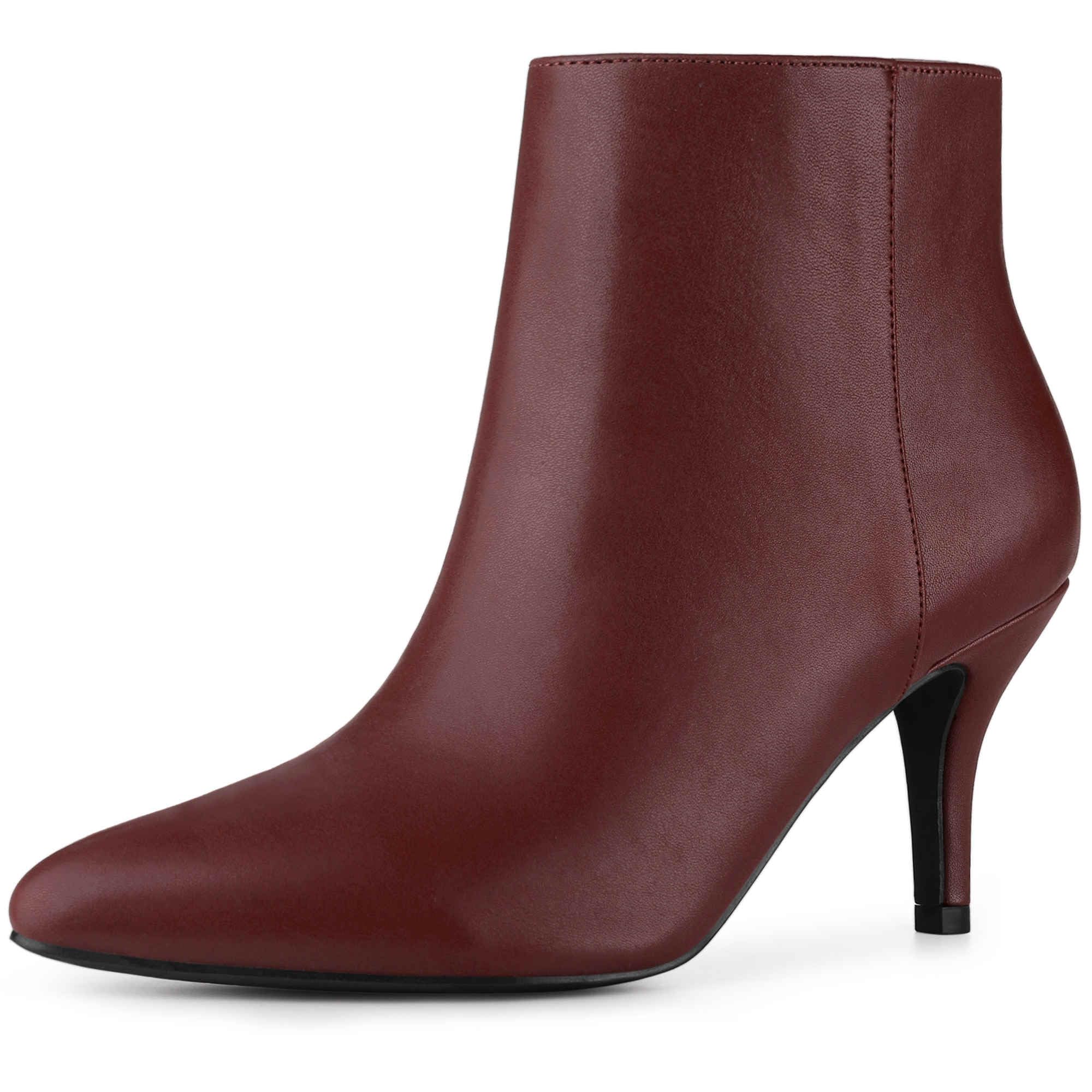 Women's Stiletto Heel Pointed Toe Chelsea Booties-image-16