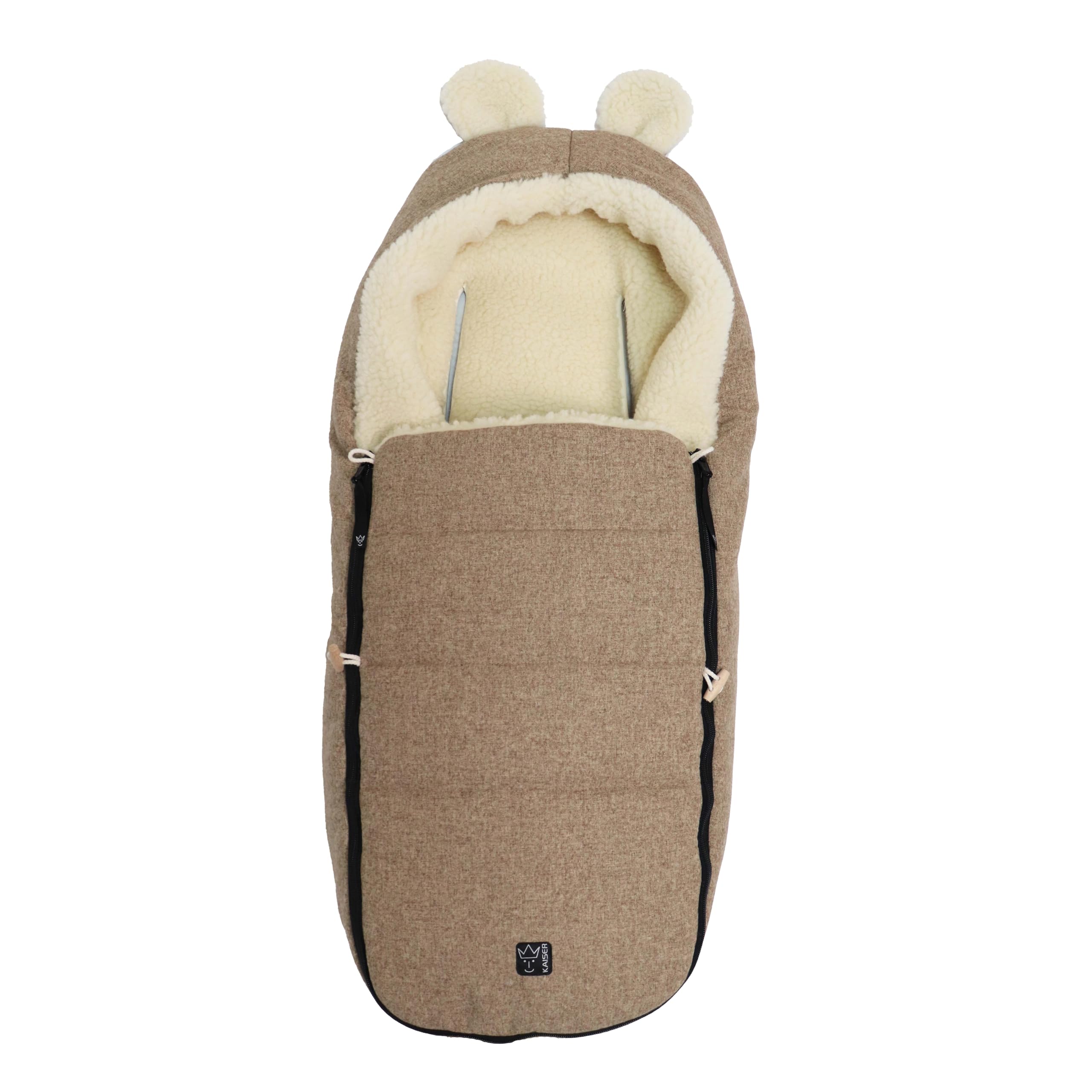Kaiser 65322 HOODY MAUS WOOL Babyschalen Woll Fußsack (wheat)