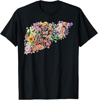 Floral Liver Transplant Nurse Liver Disease Awareness Month T-Shirt