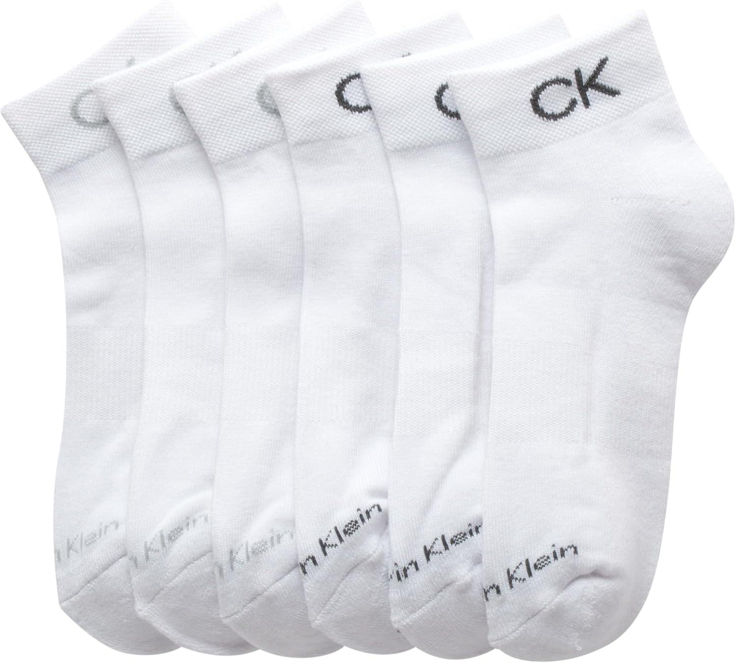 Calvin Klein Boys Quarter Socks - 6 Pack Comfort Stretch Cushioned Performance Athletic Ankle Socks for Boys - Image 4