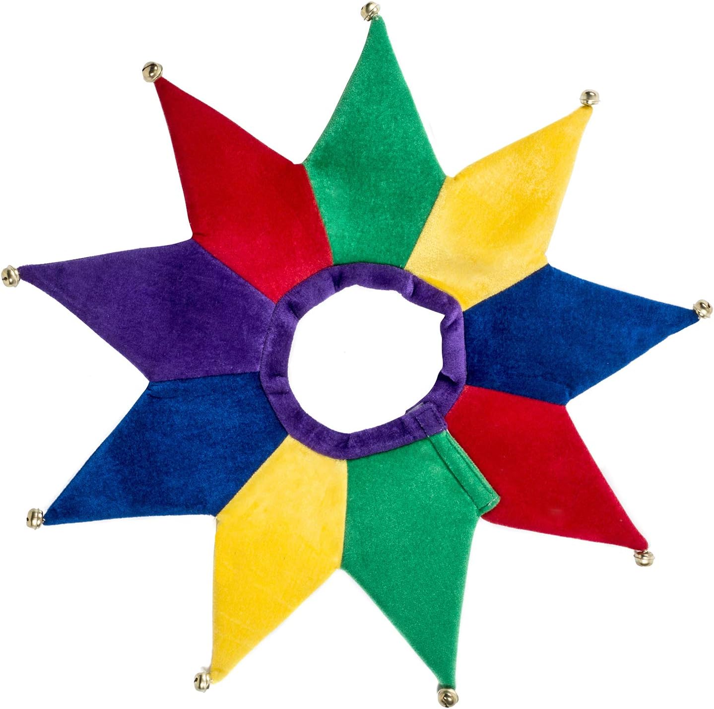 Tigerdoe Jester Costume - Court Hat, Collar, and Wand - Clown King's Jester - 3 Pc Set Blue - Image 4